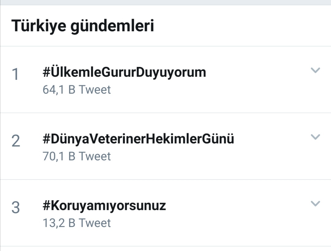 Baytarizm's tweet photo. Tüm meslektaşlarımızın #DünyaVeterinerHekimlerGünü kutlu olsun. 70bin tweet ile Türkiye gündeminde 2.sıradayız. 👏🏼 https://t.co/OOrGznEPqI