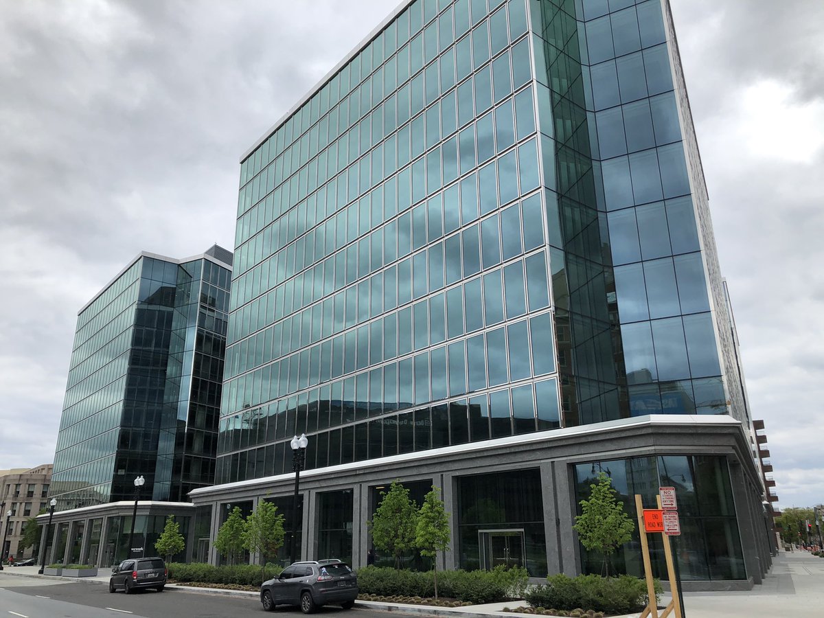 Two office buildings completed (but mostly vacant) plus the site for later phases at Capitol Crossing, the huge project built atop I-395