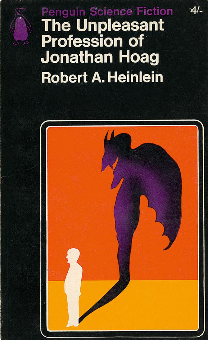 The Unpleasant Profession of Jonathan Hoag, by Robert A Heinlein. Penguin, 1966. Cover by Alan Aldridge.