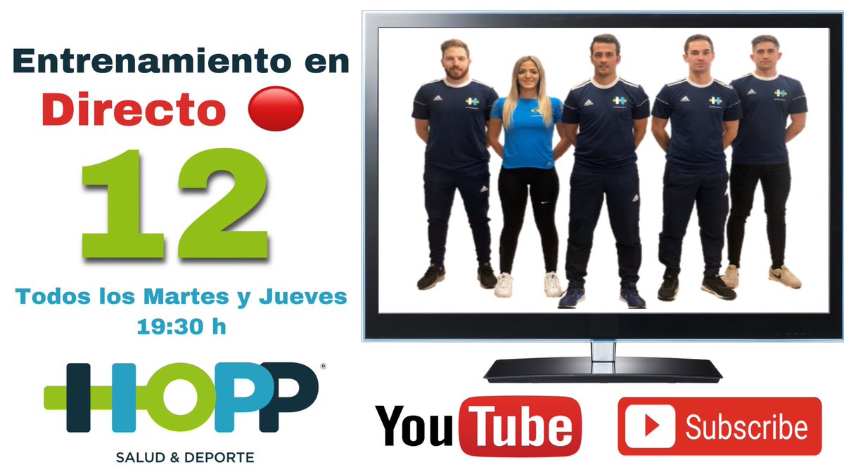 hoppmurcia's tweet photo. 🔴 Entrenamiento en Directo 🔴

Ya llevamos 12!!!

Todos ellos se quedan grabados en nuestro Canal de YouTube “HOPP SALUD &amp; DEPORTE” 

#HOPP #HOPPmurcia #deporte #salud #entrenamiento #readaptacion #preparacionfisica #diecto #youtube #vamos #entrenamientoengrupo https://t.co/yvWEm5Ro4b