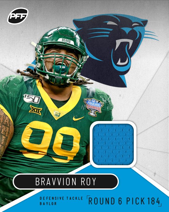 RT @PFF: With the 184th overall in the 2020 NFL Draft, the Carolina Panthers select...

Bravvion Roy, DT, Baylor https://t.co/5HumdsDG63