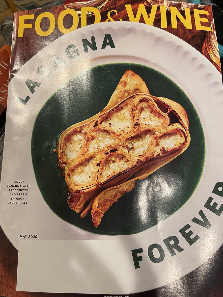 LBK323's tweet image. @foodandwine This is one of the ugliest food magazine covers I’ve ever seen. Maybe try a different plate choice? Or set up a tablescape that complements the white plate? Lasagna forever? Really disappointed. @notesfromacook