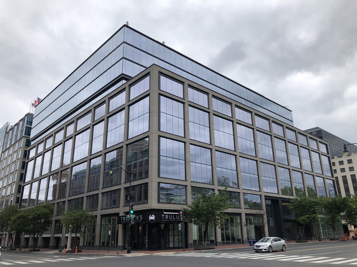 The Anthem Row office and retail redevelopment from The Meridian Group looks completed at 7th and K Street NW.