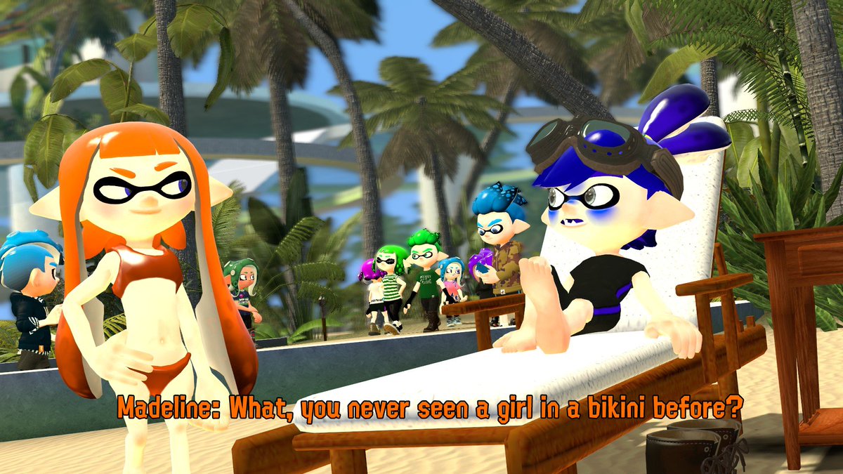 NeoLin (Open for commissions!) on X: What, you never seen a girl in a  bikini before? Happy 2nd Anniversary! D.O.A.H! @BerryMitchels (Nearly 3rd  if you count the stories on Amino.) #Splatoon #Splatoon2 #