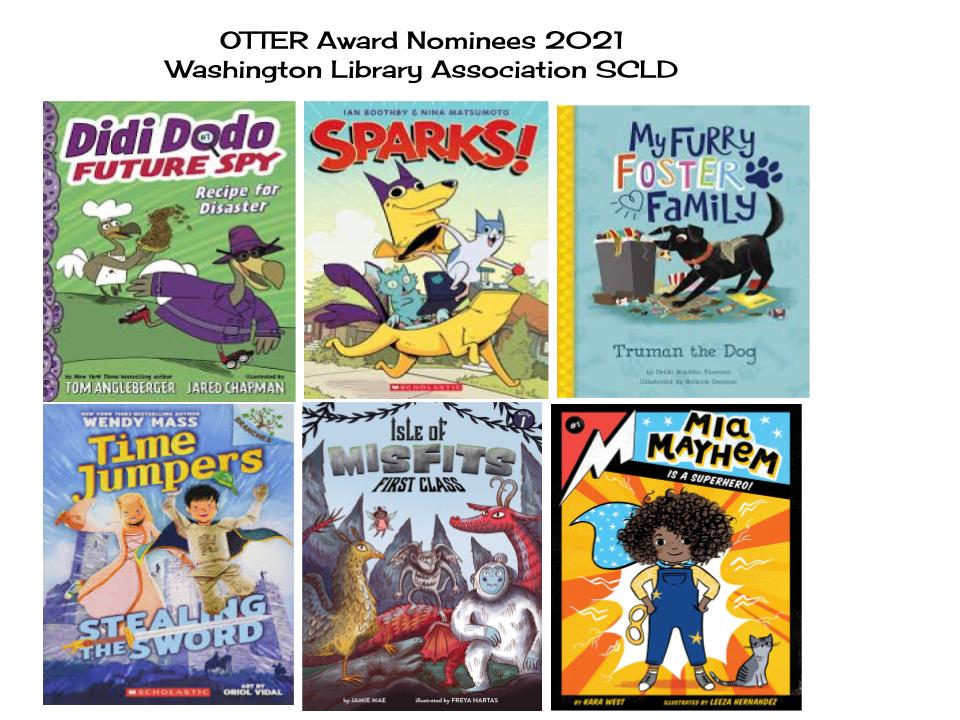 OTTERAward's tweet photo. Announcing the 2021 Nominees for the OTTER Award! @WLA_School @GraphixBooks @Scholastic @SimonKIDS @abramskids @CapstonePub https://t.co/MBUgEea76I