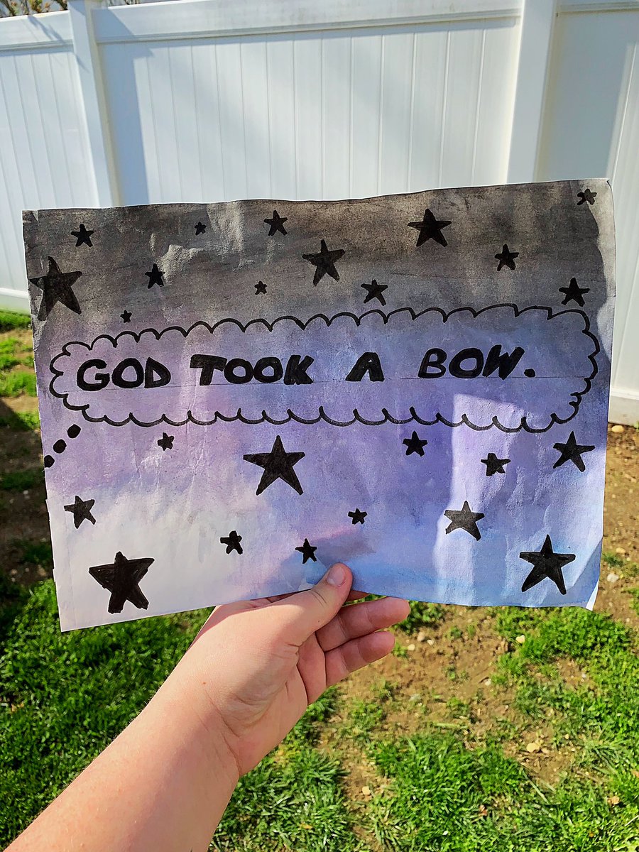 wallowsgarden's tweet photo. It’s a beautiful day outside so I decided to sit in the backyard and paint some VERY mediocre fan art to help support my bby☺️💜@JacobWhitesides #streamGTAB https://t.co/YN55cIcRht