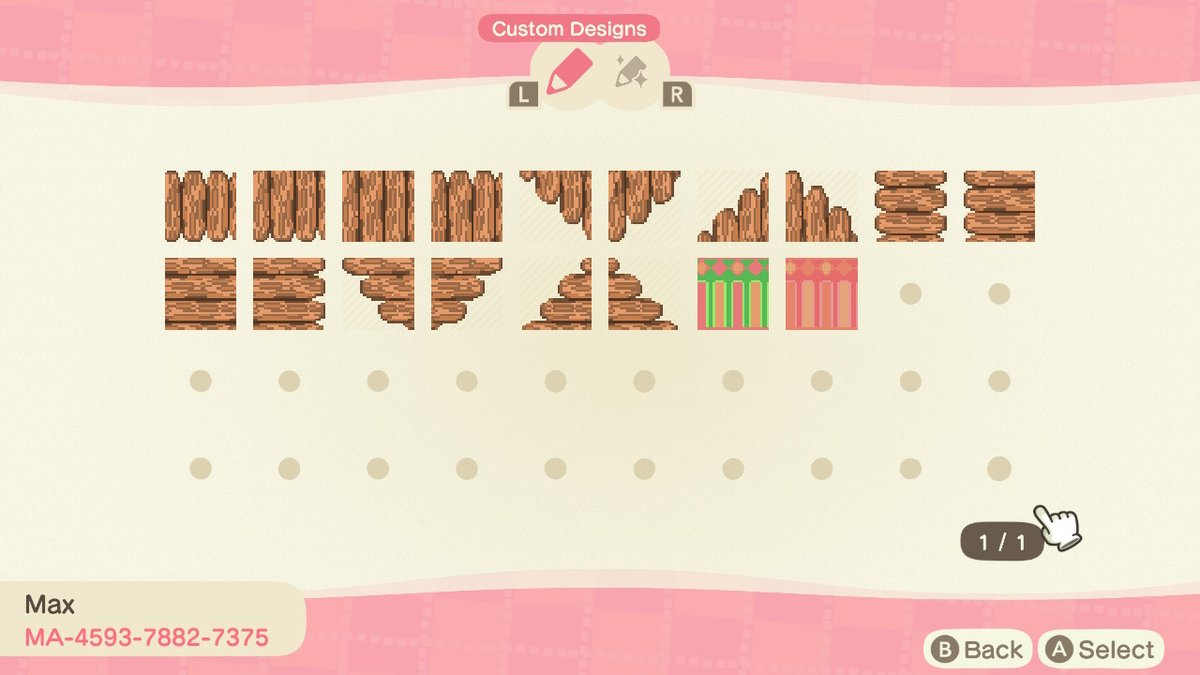 NonBi_dairy's tweet image. Finally done designing this wooden path! I am working on a lighter color version as well. #ACNHDesign #AnimalCrossing #ACNH