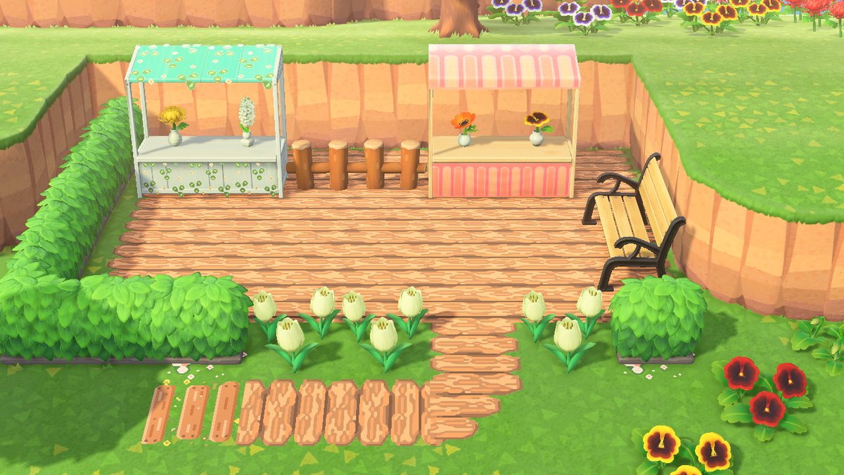 NonBi_dairy's tweet image. Finally done designing this wooden path! I am working on a lighter color version as well. #ACNHDesign #AnimalCrossing #ACNH