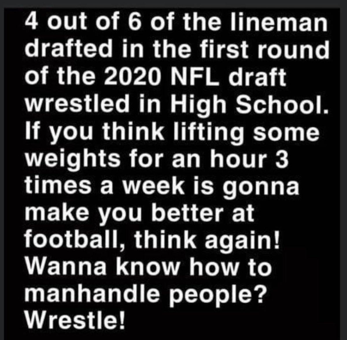 TUWRESTLING16's tweet photo. 🤔 🧐 🤼‍♂️  every football player should give it a try and see how it elevates your skills on the football field... just saying!! https://t.co/j3MzJKGKSW