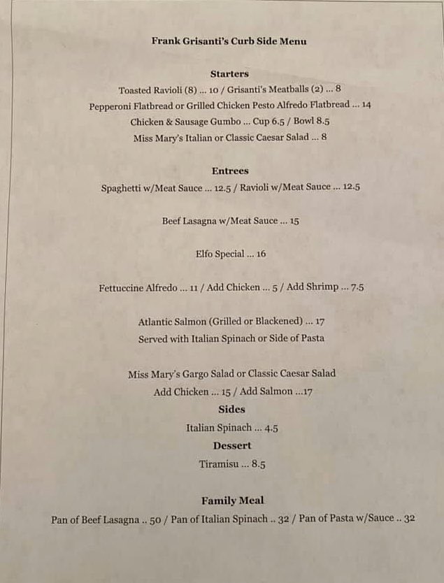 Frank Grisanti’s Restaurant tweet media