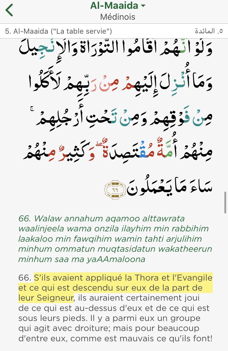 Les passages ici sont clairs. De plus, dans les sourates 10:94 et 16:43-44 si nos livres sont falsifiés, pourquoi Allah vous renverraient vers des gens qui sont dans l’erreur avec des livres falsifiés ?