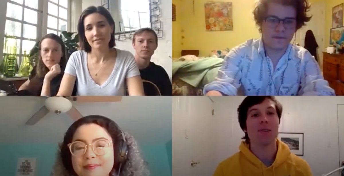 HamiltonCollege's tweet photo. Enjoy this virtual performance with SHAED, who sing their smash hit 'Trampoline' and three other songs in between answering questions by students and host Josh Rothstein '19. https://t.co/Lsrbq6khRu
#virtuallyeverything @shaedband @HamiltonSadove @upallnightmusi1 https://t.co/9ThUx0ukTr