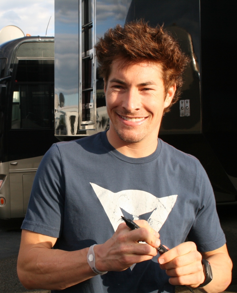 I'll never get over his death. Total inspiration, and the one who got me into MotoGP in 2010 when I had hit rock bottom. Nicky Hayden. His smile was contagious, definitely. Ride on, Kentucky Kid!