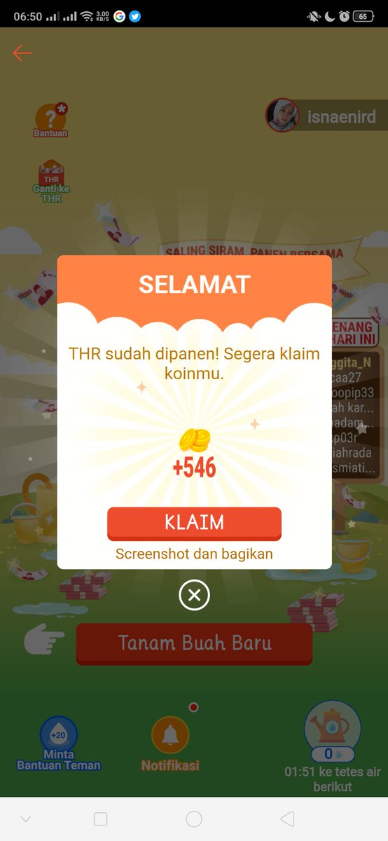 Isnaride97's tweet photo. Buka puasa panen, sahurrr panen. Pokoknya panen tiaphariii
#ShopeeID @ShopeeID #ShopeeTanamTHR10M https://t.co/KEZmThU7wT