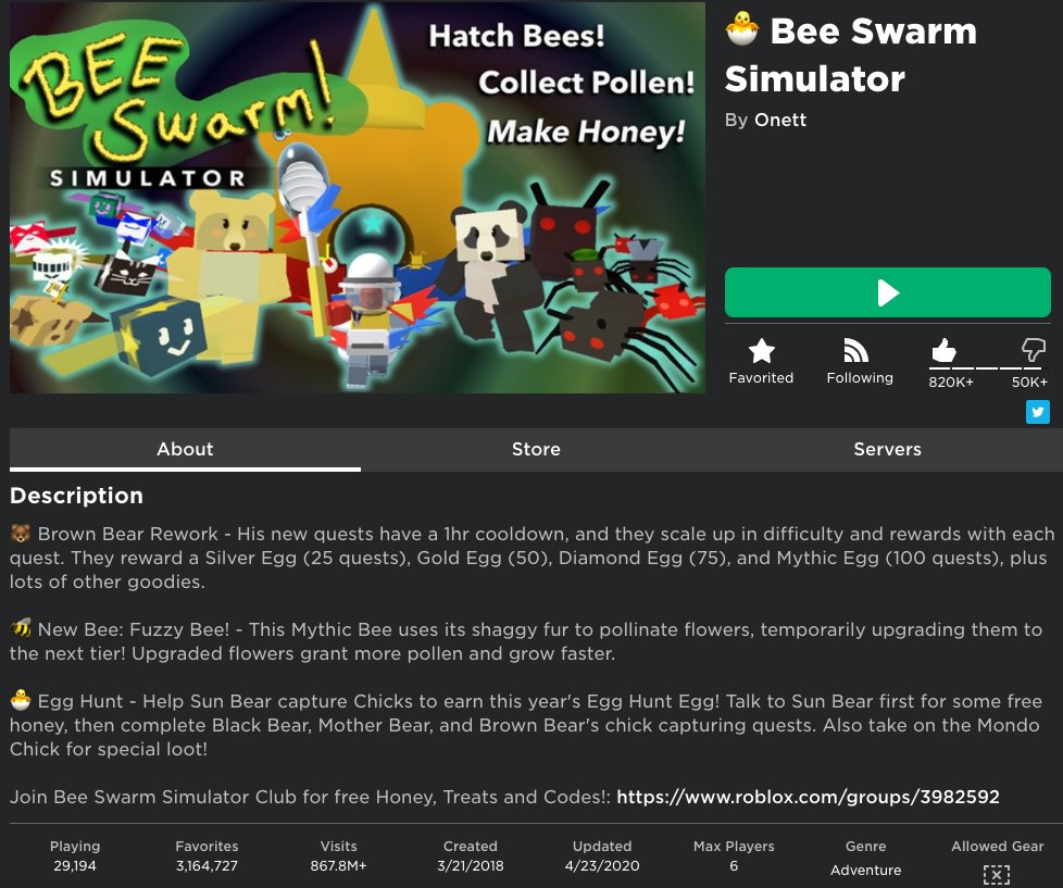 Bee Swarm Leaks On Twitter 1 Go To The Bee Swarm Game Page 2 Click Onett S Name 3 Go To Onett S Profile 4 Scroll Down To Groups And Click Bee Swarm Simulator - roblox bee swarm simulator join club