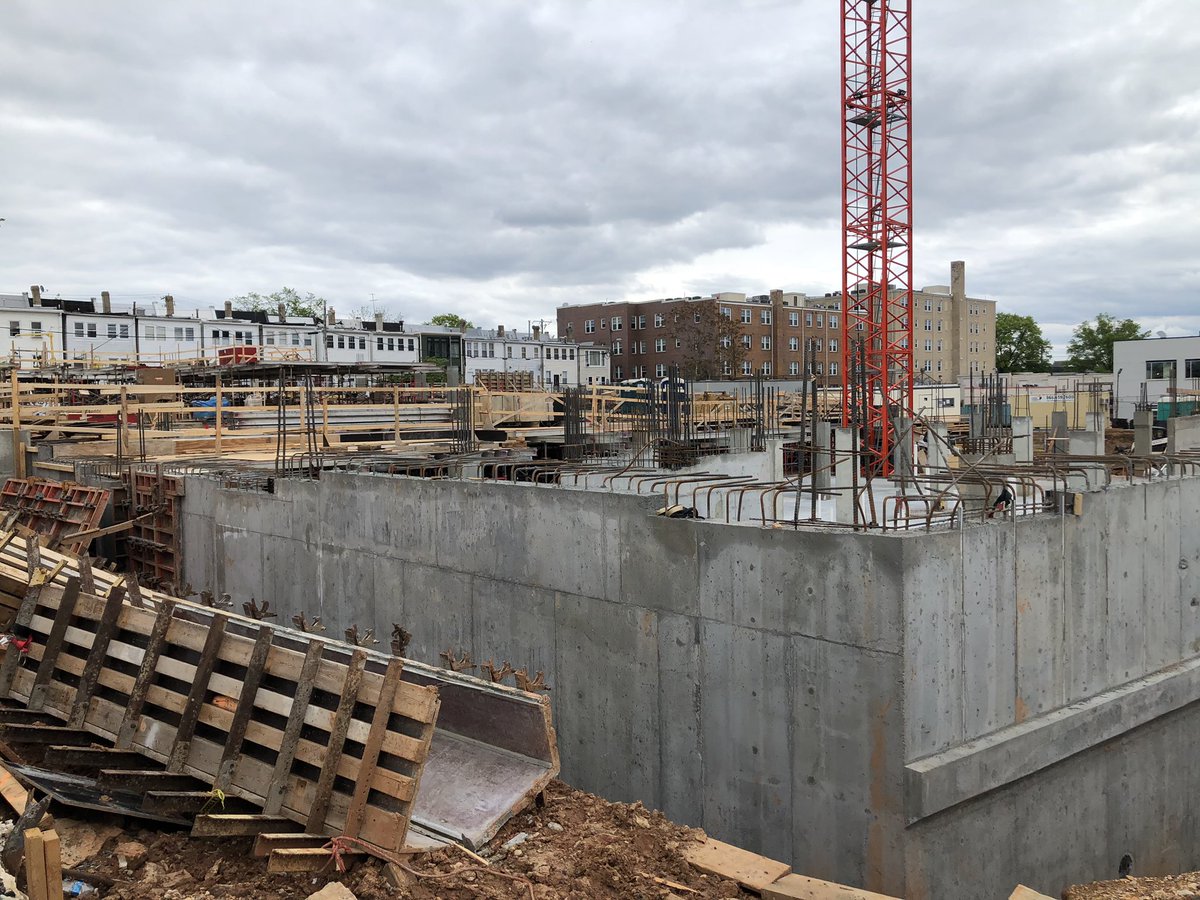 Back in Brookland now, where I almost forgot this project I used to walk by every day going to the Metro. Trammell Crow began work last year on the 353-unit project at 2607 Reed St. NE