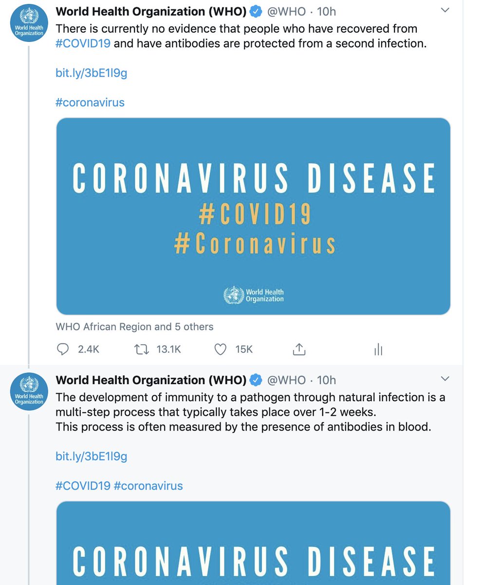 To avoid further confusion, we are taking down the previous thread on the  #COVID19 "immunity passport", but you can still see it here