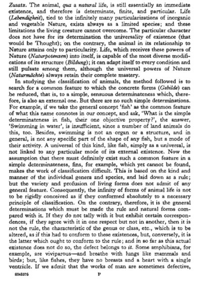 just for example (EN §370 z): nature is unavoidably full of externalities, imperfections, contingency; it has no inner necessity, cannot be properly systematized; nature is the unresolved contradiction, the diremption of the concept. all of which sucks obv