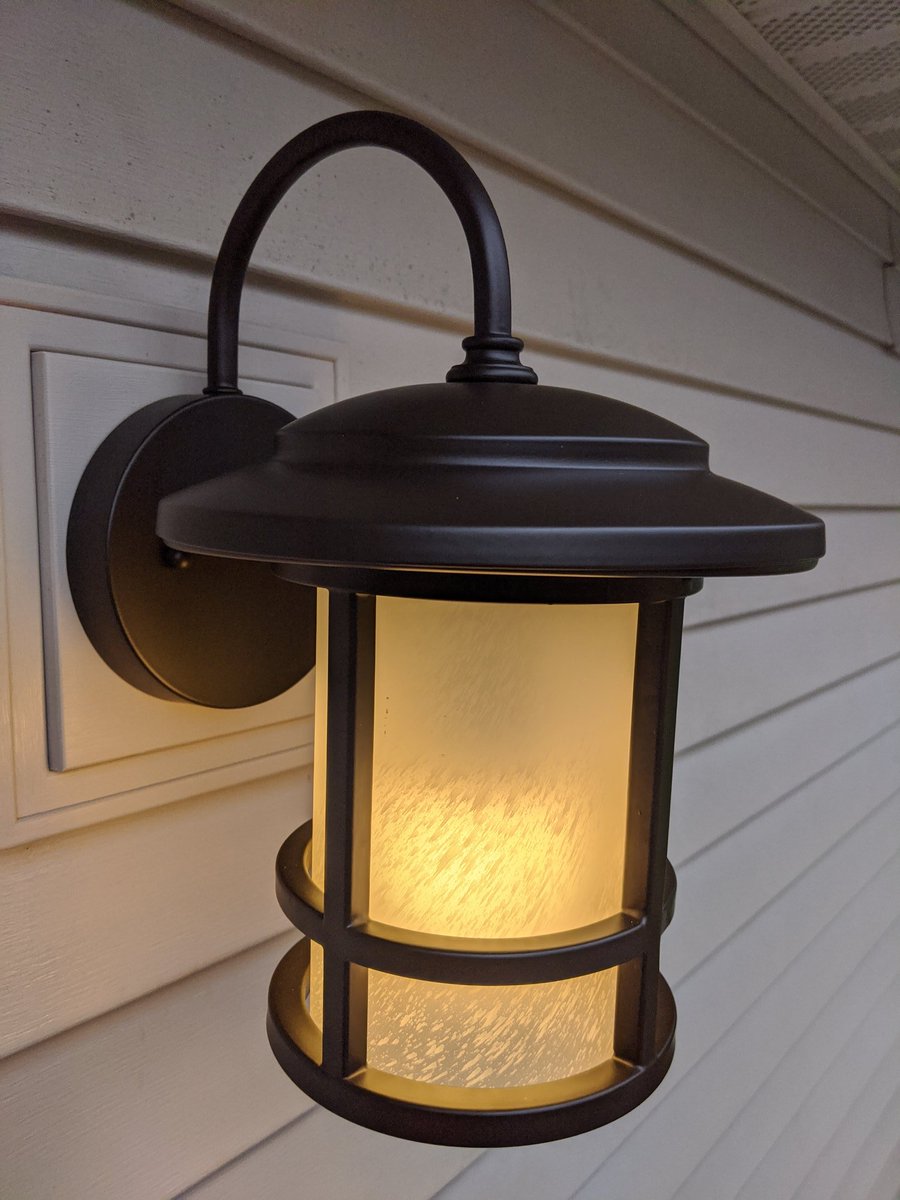 MistahBruno's tweet photo. The original light fixtures on the back of our house have become a rusted mess. Made that the Saturday project, new fixtures, no rust! #MakerDads #DadsAsPrincipals #BrunosNeverQuit https://t.co/joDAEvKq6X