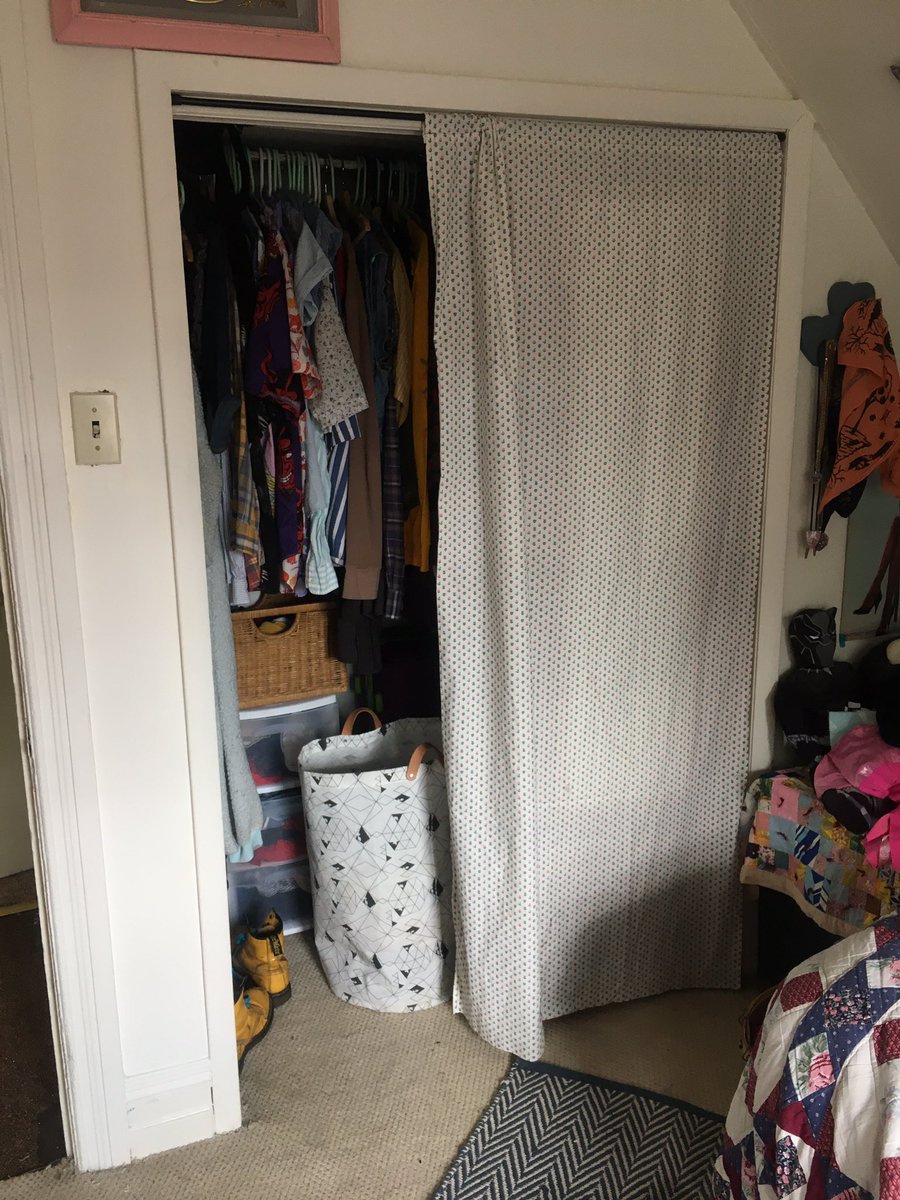 Made a curtain for my uglyass closet