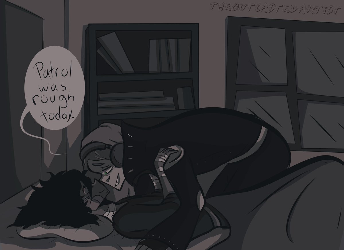 The_Art_Outcast's tweet photo. Erasermic Alone Together Day 5 - A Breath of Fresh Air - Take a Break

Mic comes home after patrol.
#ATerasermic #erasermic https://t.co/uKfZ2vcW16