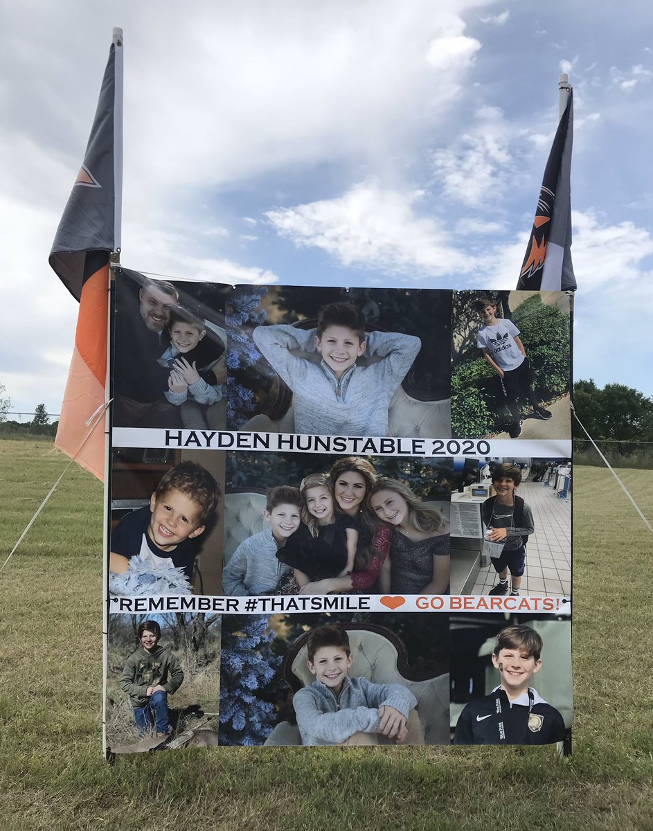 sssclayton's tweet photo. So hard to say goodbye to Hayden the precious son of April and Brad Hunstable. Hayden suddenly passed away last week. He was so full of life and loved by so many!!!!  Our daughter use to babysit him. We are praying for the family. Love you! #ThatSmile #ConversationsMatter https://t.co/QRqMtU9Hqi