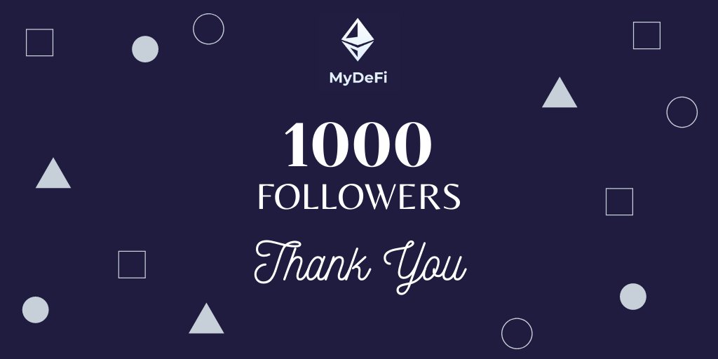 We’ve reached 1,000 followers! 🎉

Thank you for supporting our vision of enabling users to track all their #DeFi activity in one place since September 2019 📈