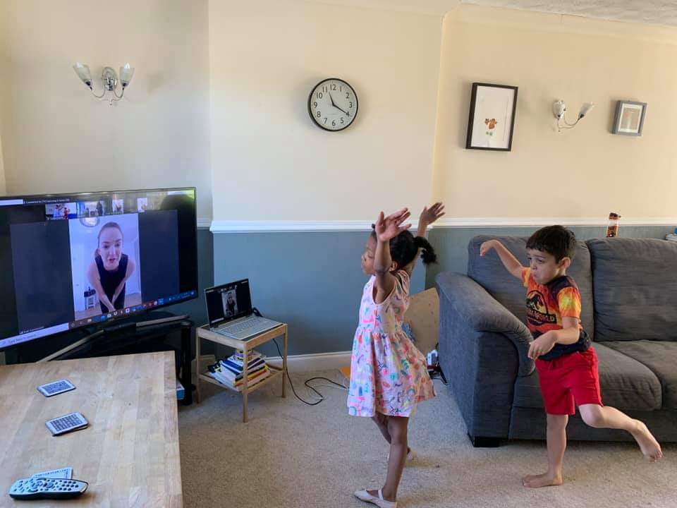 Online classes were so much fun. #ballet #online #family #ballet #royalacademyofdance