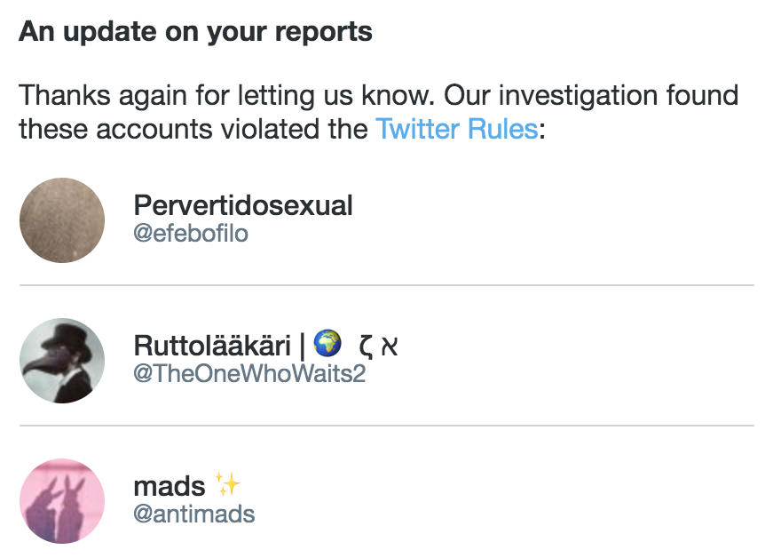 ReportAllMAPs's tweet photo. UPDATE OF REPORTS: Block and report if you see them, keep an eye out for alts. #antimap #antipedo #DeplatformPredators #DeplatformPedophiles #mappride #nomap #maps #mappositivity #mapcommunity #NHpara #CLpara https://t.co/BeJ8WXfZ3G