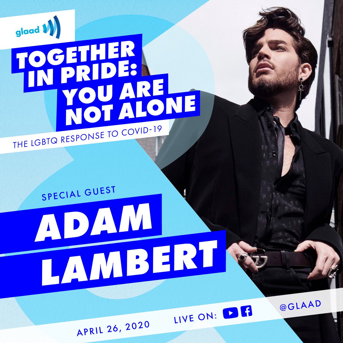 Tomorrow I’m joining <a href="/glaad/">GLAAD</a> to present #TogetherInPride, a livestream event honoring LGBTQ people during COVID-19. The event will benefit LGBTQ community centers that are members of @CenterLink. Get all the info here!! 👉 bit.ly/3epKWHj