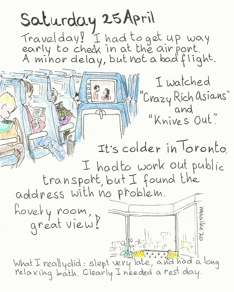 maaibaai's tweet photo. Toronto here I come! Travel is so tiring and of course jetlag. I'm not going to be up to much once I've settled, just groceries, and trying to stay up and awake until Toronto evening.
#NotActuallyInToronto #traveljournal #CoronaTravelAtHome #Toronto #illustratie #illustration https://t.co/I5gZkXQLSc