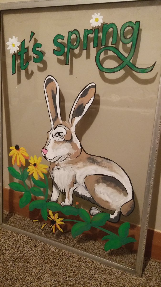 NymphNook's tweet photo. Would you pay me to paint your windows if you owned a business? #spring #nature #GetARealJob https://t.co/LXAiEEKIAc