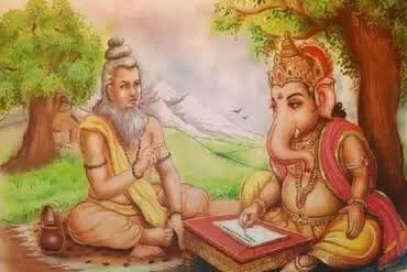 On the day of  #AkshayaTritiya , Shri Vedvyasji started writing Mahabharata with the help of Ganesha