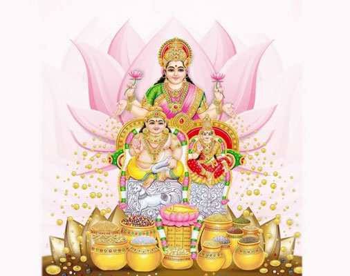 On the day of Akshay Tritiya, Lakshmiji bestowed immense wealth on Kuberji (treasurer of heaven)