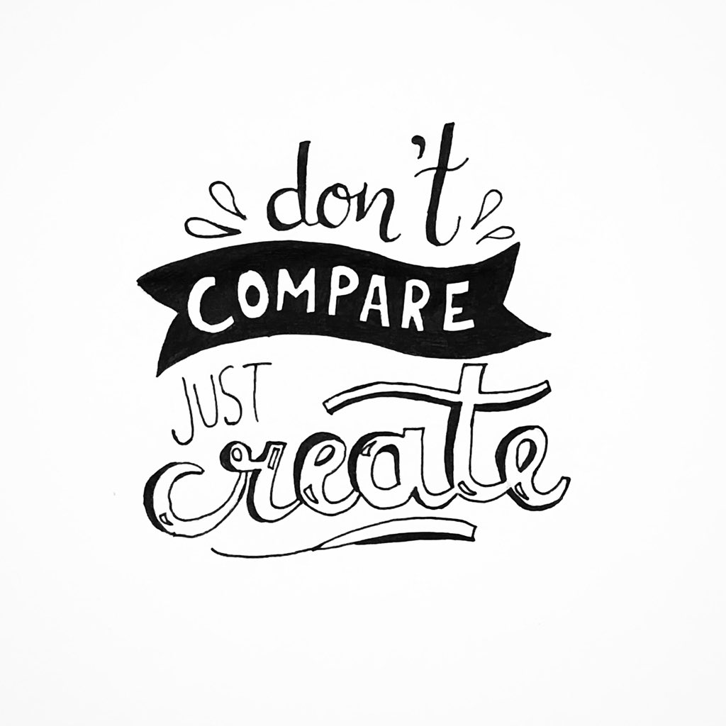 jitinlamba's tweet photo. Don’t Compare Just Create #handmade #handlettering #handlettered #typography #typographydesign #instatype #typegram #willgetthere #dontcomparejustcreate https://t.co/2aZu14iEMM