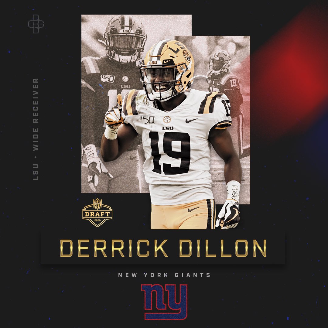 Neely_TigerTalk's tweet photo. Big Stepper, Big Speaker - Congrats to  @ballengeegroup #DerrickDillon - @DerrickDillon4 - from @lsufootball to the @nygiants #MakeItMatter https://t.co/ks4BFSc2Uv
