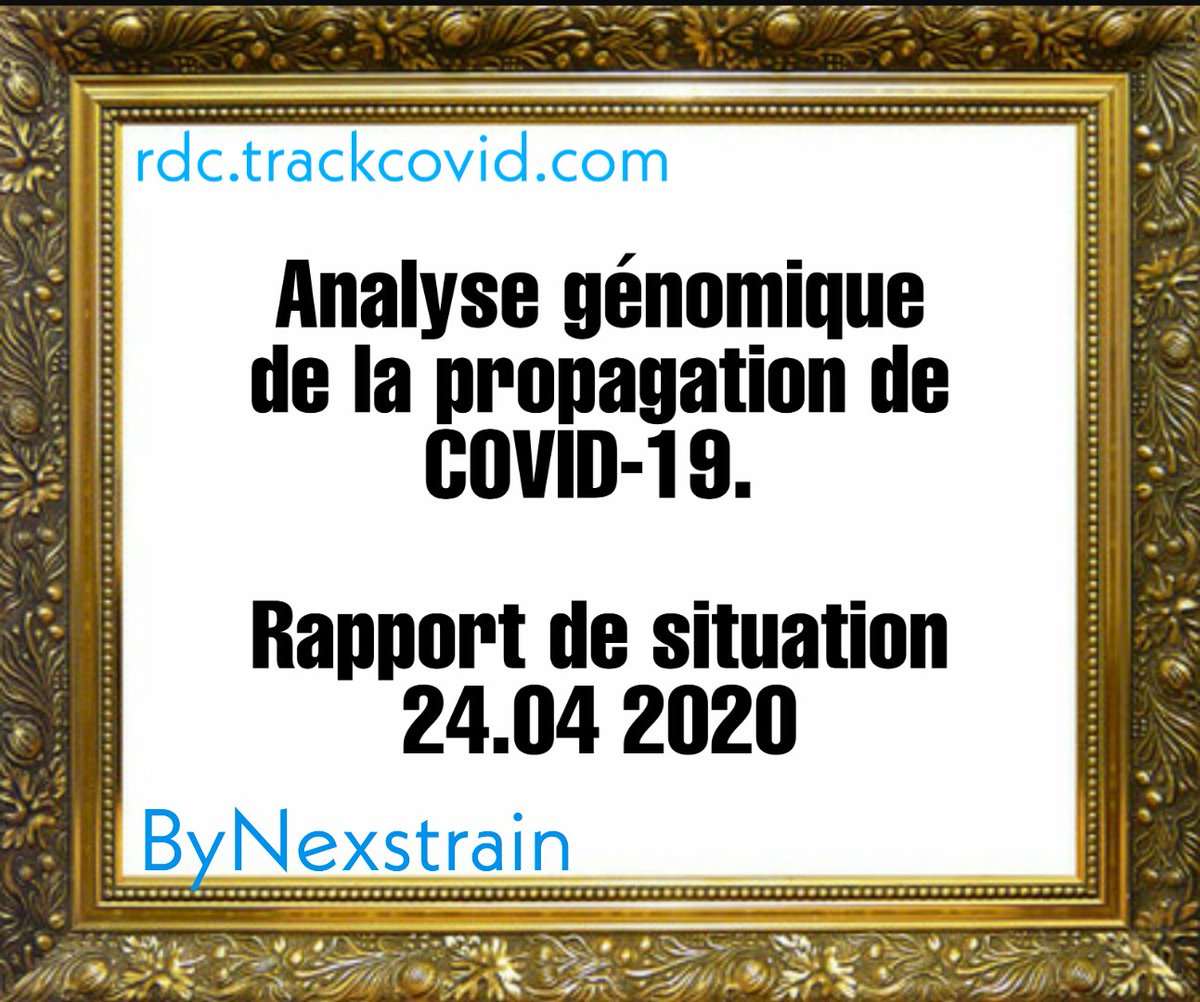   #Covid_19 en   #RDC [THREAD] Ce rapport hebdomadaire publié par Nextrain utilise des données génomiques partagées publiquement pour suivre la propagation de COVID-19. Cette semaine, ces scientifiques se sont concentré sur l& #39;Afrique dont la   #RDC.   #RDCCovid_19   #covid19rdc