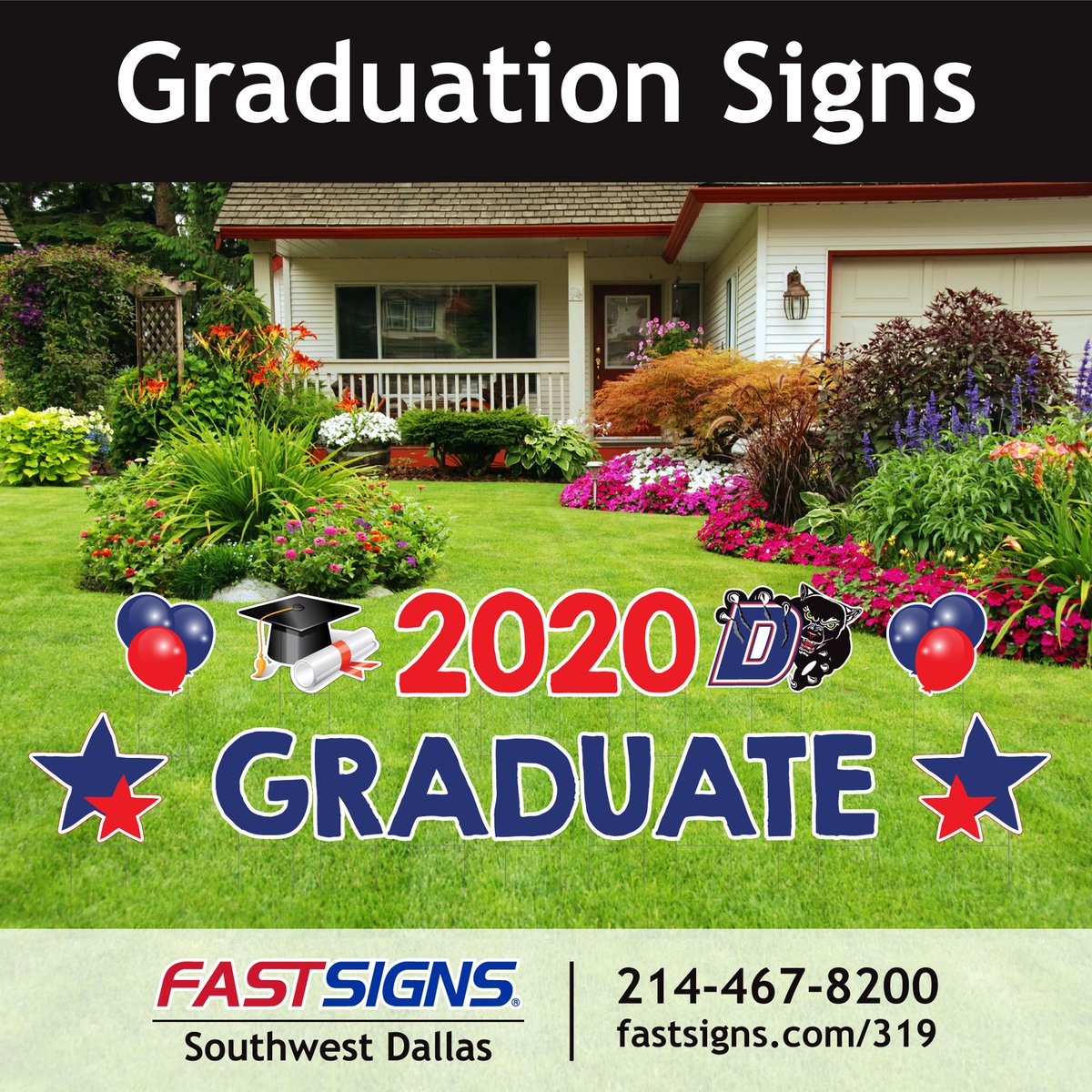 FASTSIGNSdfw's tweet photo. Don't let the virus stop you from recognizing and celebrating your special graduate. We can help!

#quarantinelife #quarantinegraduation #inthistogether #dallasstrong #fastsignsdallas #dallassigns #cedarhillstrong https://t.co/Uac7sgbyKJ