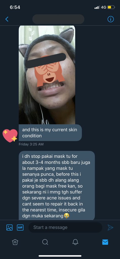 I received this in my dm from this thoughtful sister. She even gave the evidence with picture of before & after because she really wants you guys to ponder upon this. Orang yang dah pakai & got bad effect usaha nak suruh sis spread awareness, there’s no reason for us to try it k?