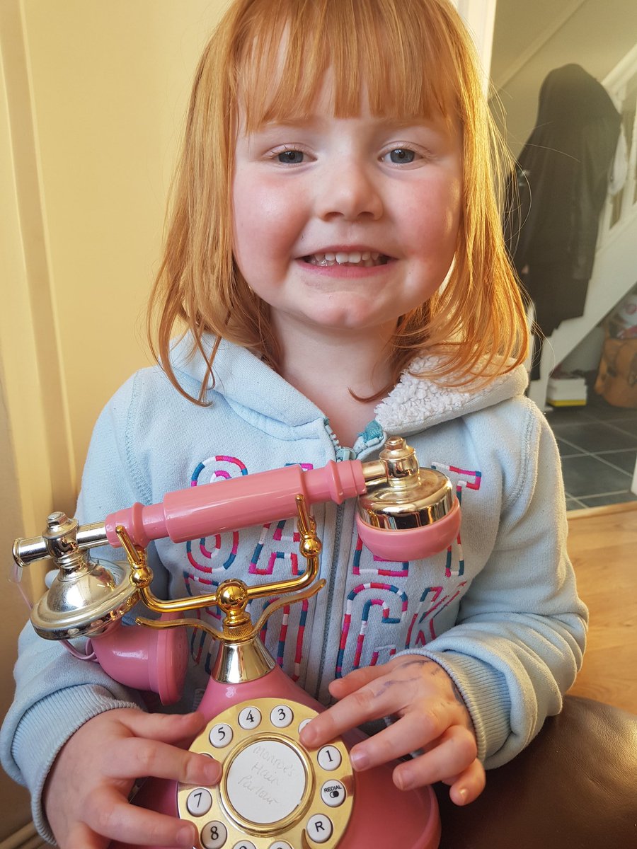 kristygriffin's tweet photo. Today's @elsasupport challenge is something old,  PW picked a drum that she had for a birthday a few years ago and MW picked an 'old' style telephone @allsaintsps #Wellbeing https://t.co/e26cQO9cpv