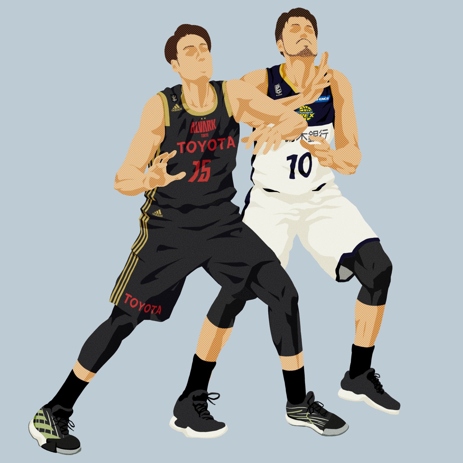 Cobu En Twitter Bリーグ応援イラスト 5枚目はアルバルクvsブレックス竹内兄弟マッチアップ 竹内譲次 竹内公輔 兄弟対決 Bリーグ アルバルク東京 宇都宮ブレックス Alvark Brex 東京 宇都宮 バスケ女子 バスケ バスケ好きな人と繋がりたい イラスト