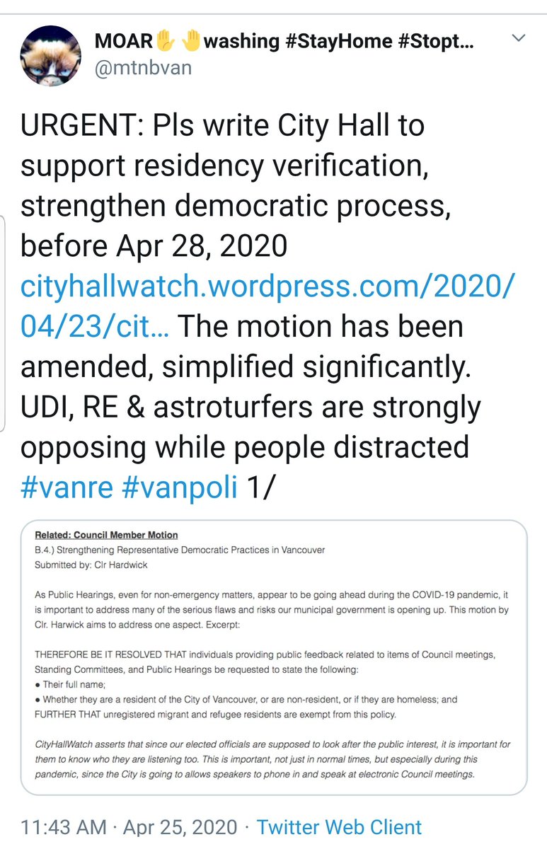 kenpaquette's tweet photo. Pay attention, The Status Quo Warriors will push this while people are distracted. #obstuctionist
#manyhashtags #vanpoli #vanre
Write Cityhall. https://t.co/5MZNEpGHA0