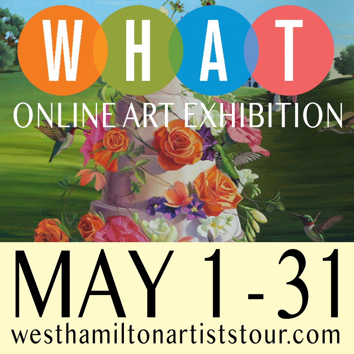 WHAT's Happening!!
We're happy to announce 2020 <a href="/WHATHamOnt/">WHAT</a> will go ahead as an online exhibition May 1-31!  
westhamiltonartiststour.com
FB @WestHamiltonArtistsTour
IG @west_hamilton_artists_tour
Twitter <a href="/WHATHamOnt/">WHAT</a>
Tag, invite a friend &amp; the artist
#2020WHAT hashtag