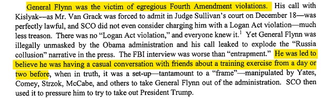 January 24, 2017: McCabe calls Flynn and sends Agents Strzok and Pientka to talk with Gen. Flynn. Gen. Flynn was led believe he was having a casual conversation with friends about a training exercise from a day or two before.