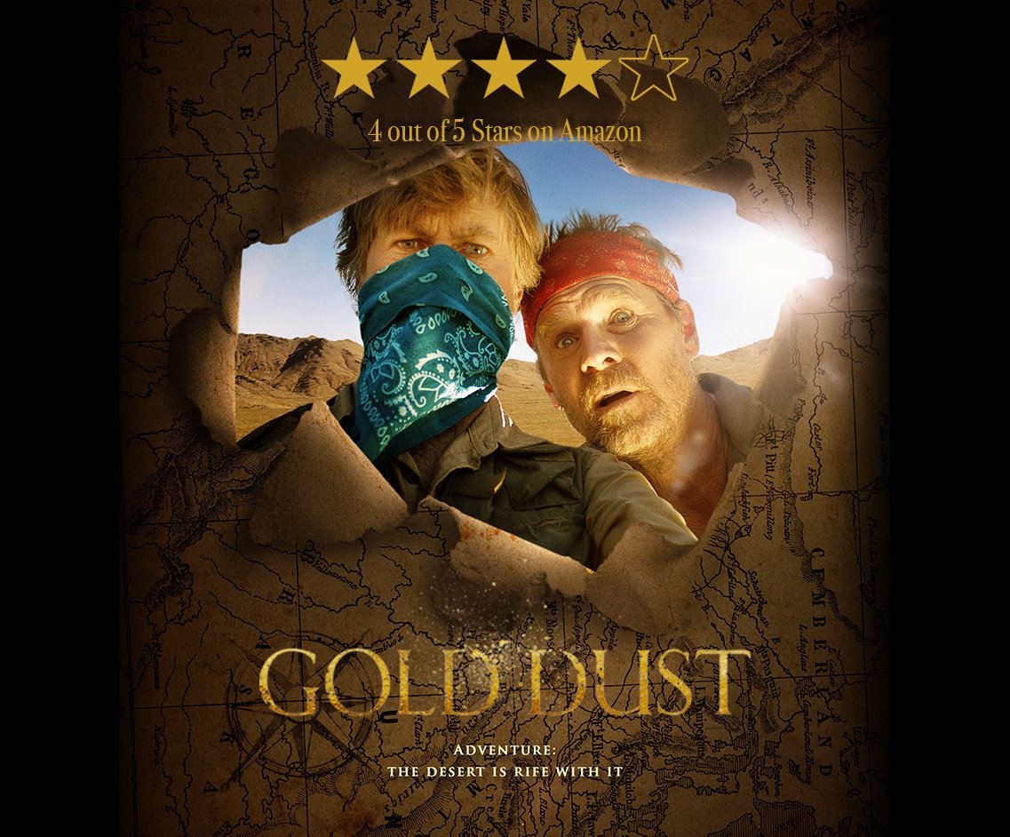 GoldDustMovie's tweet photo. People are loving Gold Dust- 4 out of 5 stars on Amazon.  Don’t miss out on this movie that Search My Trash says is “…hilarious film that's not to be missed” https://t.co/sq4Bz1pmA5. #golddustmovie #nowavailable #amazon #itunes #buddycomedy #familymovienight  #treasurehunt https://t.co/69ohgpRRx8