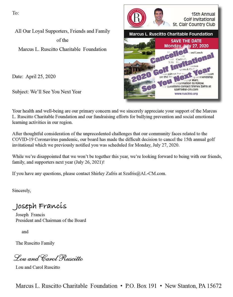 Ruscitto Foundation tweet media