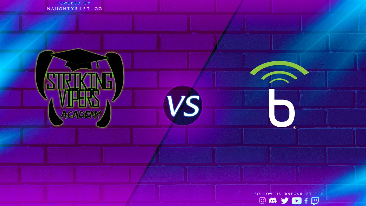 NEONRIFT_LLC's tweet photo. 10 mins till game time! Striking Vipers Academy vs Booyah! Casting by Necrox &amp; Amith. Come check out the stream and leave a follow if you like what we do! https://t.co/Z5q71RBAPv https://t.co/JYij9vlc6i