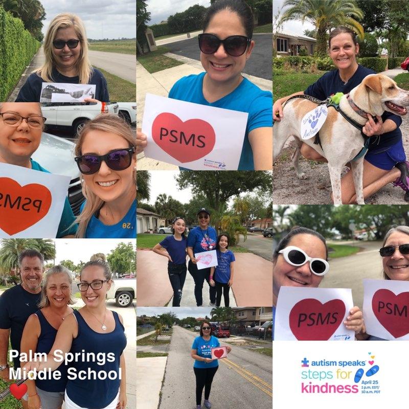 PSMS_PACERS's tweet image. Walking virtually to support @AutismSpeaksMIA #stepsforkindness and our students with autism @MDCPS_ASD @MDCPS @MDCPSNorth
