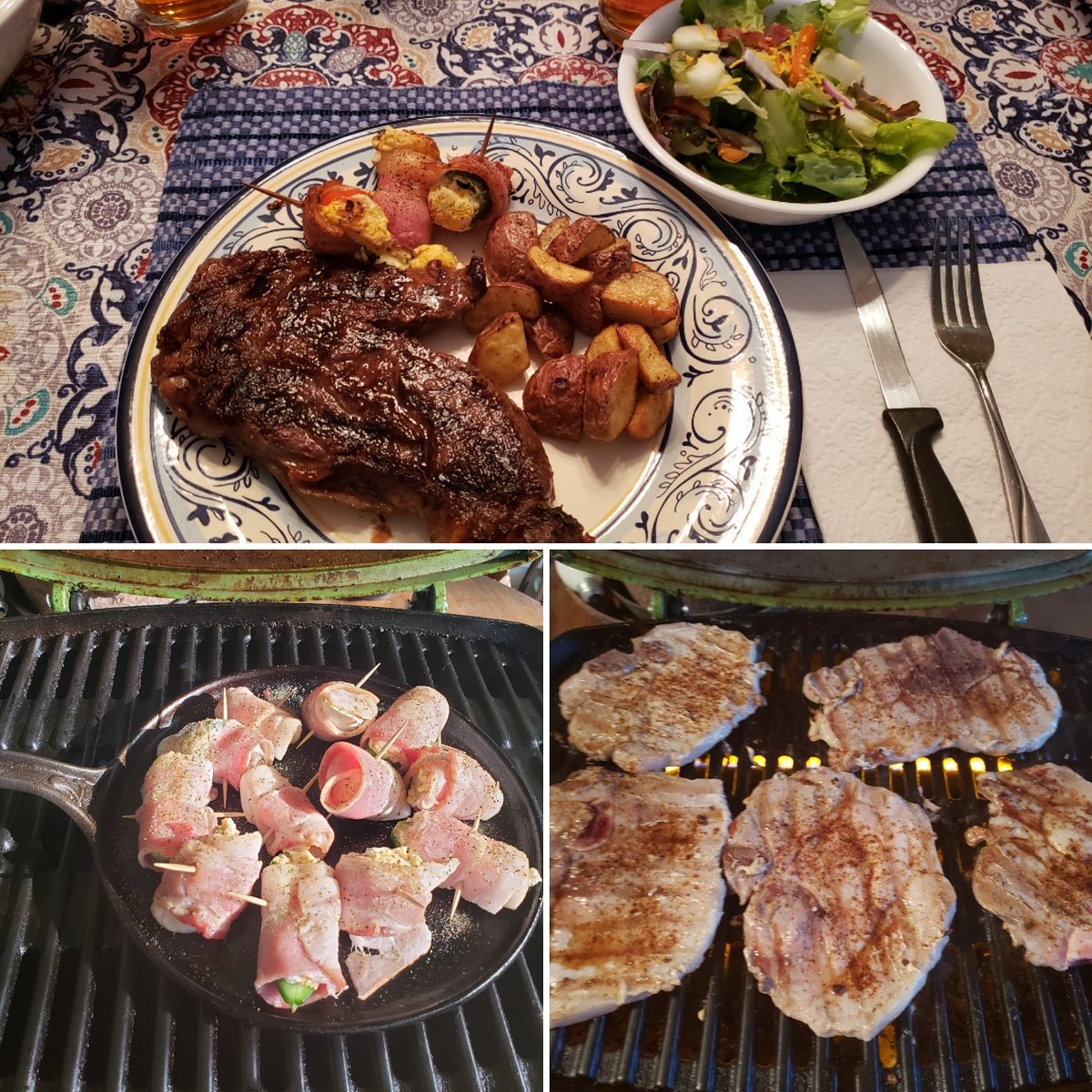 #steaknight with the family!