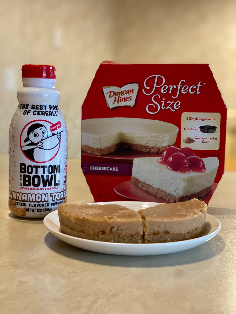 BOTBMILK's tweet photo. BOTB Cinnamon Toast Cheesecake....Mind Blown!
Another delicious creation from the Bottom of the Bowl Nation!
"For the Love of Cereal"

#BOTBNation #duncanhines #perfectsize #cheesecake #creativecreations #cereal https://t.co/JHBWwJKmTv